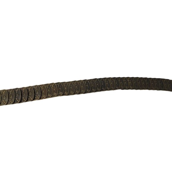 Vtg Filagree Bronze Victorian Rival Snake Scale Stretch Belt Sz M/L Renaissance - Picture 14 of 16